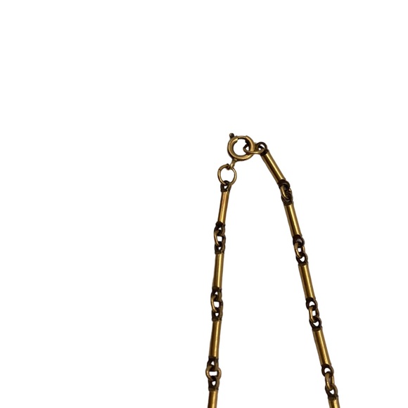 Vintage Coro 1940s Emerald Green Rhinestone Necklace - Picture 5 of 6